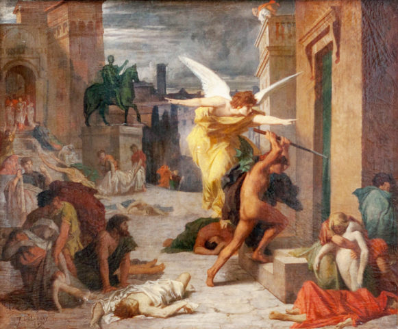 La peste à Rome, par Jules-Élie Delaunay en 1859