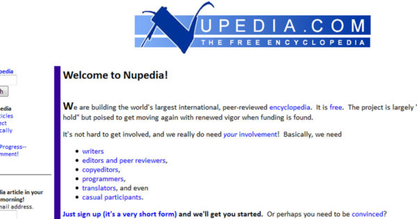 Nupedia, l’encyclopédie en ligne qui a donné naissance à Wikipedia
